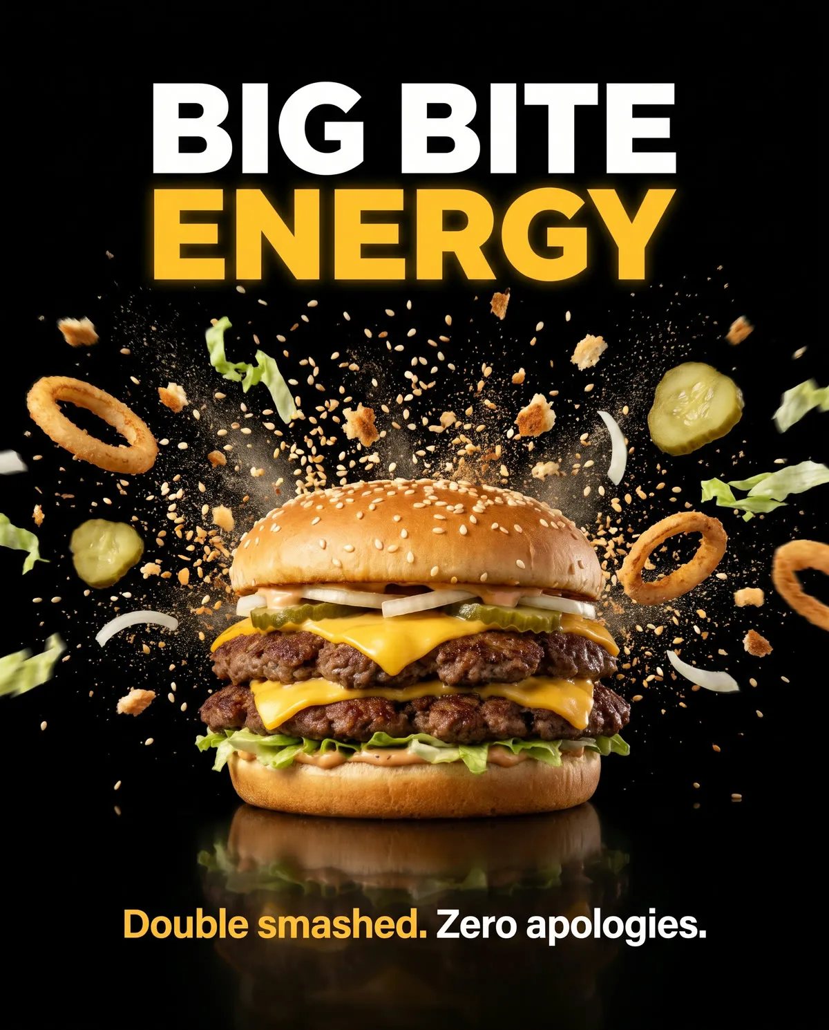 Big Bite Energy burger poster