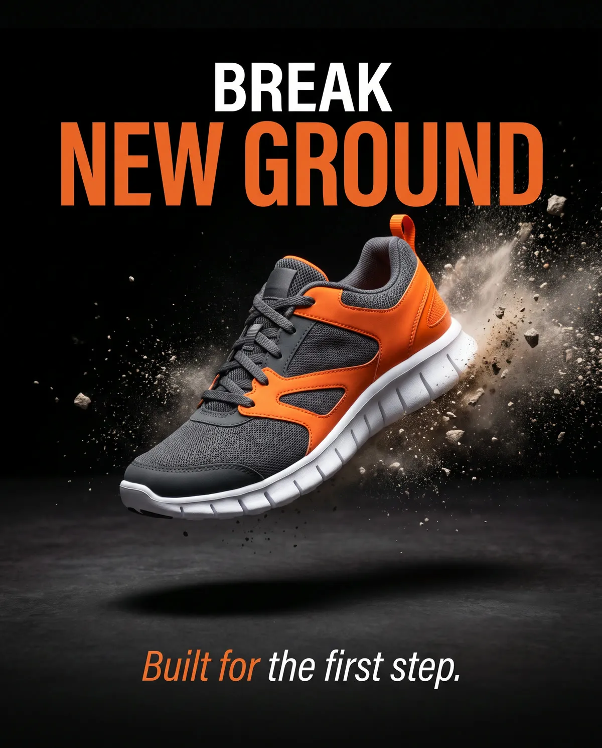 Break New Ground sneaker poster